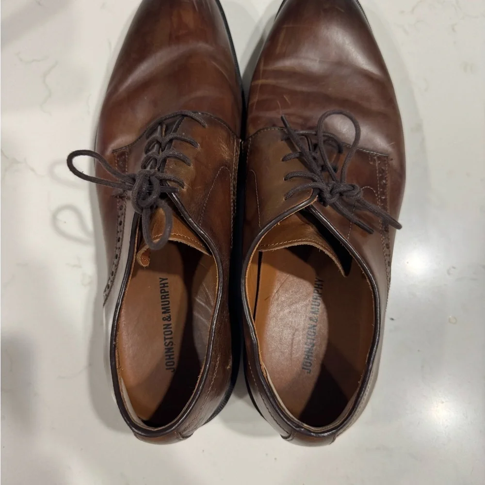 Johnston & Murphy Men's Brown Leather Shoes Item 15-8042
